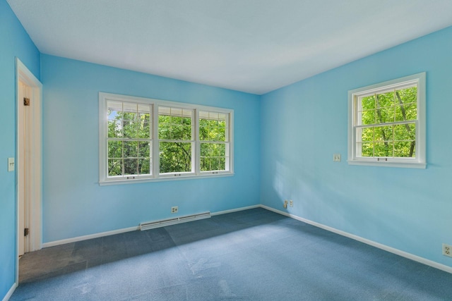 1433 Oldridge Ave N, West Lakeland Twp, MN 55082 - empty room with a baseboard heating unit, carpet, and baseboards
