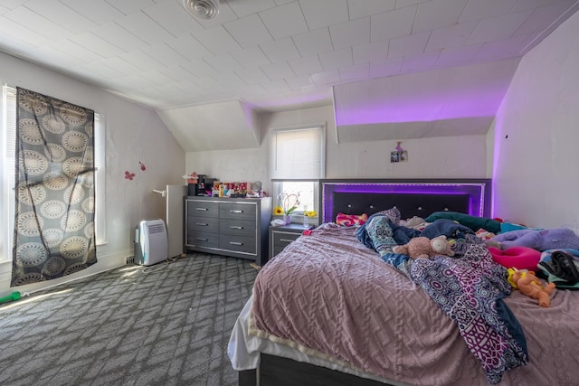 606 11th St SE, Rochester, MN 55904 - bedroom featuring dark carpet and lofted ceiling