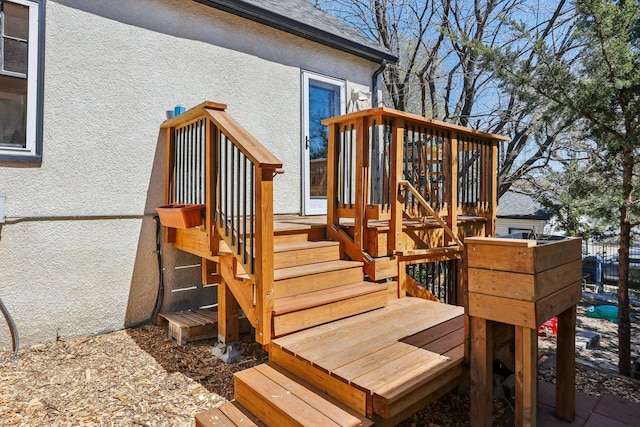 deck with stairway