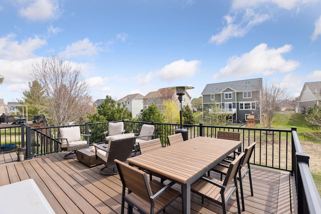 231 Prairie Way N, Bayport, MN 55003 - deck featuring a residential view and outdoor dining space