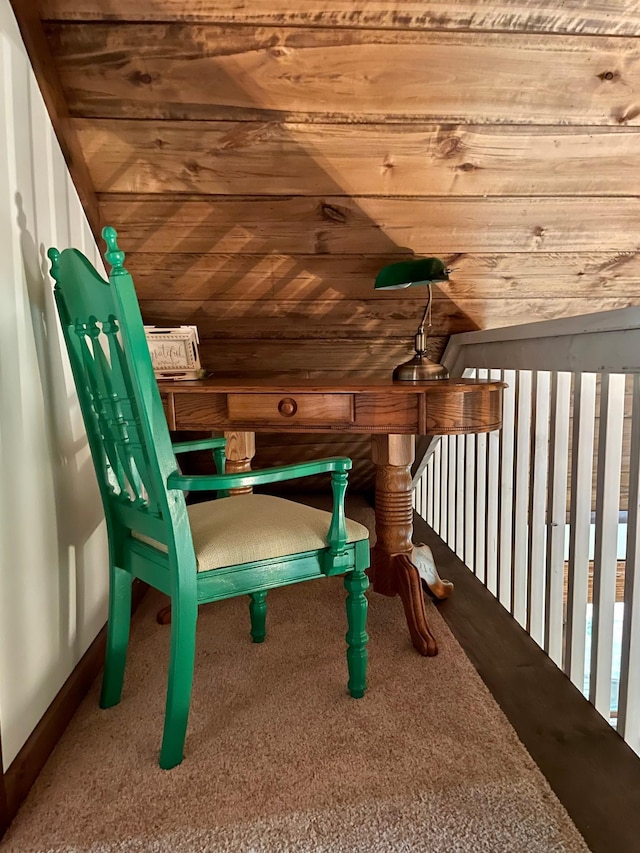 39315 Little Mo Rd, Clitherall Twp, MN 56524 - unfurnished room featuring carpet floors and wood ceiling