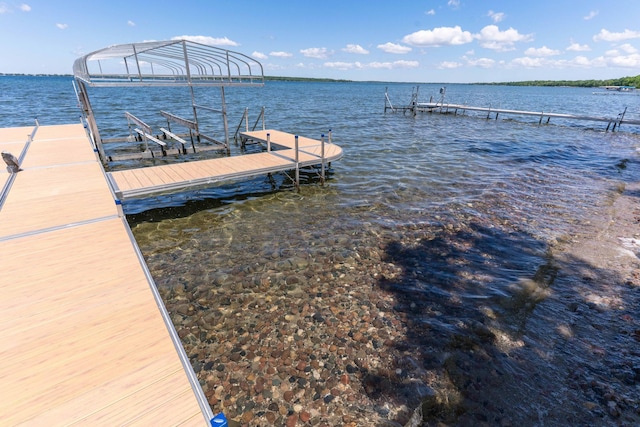39315 Little Mo Rd, Clitherall Twp, MN 56524 - dock featuring a water view