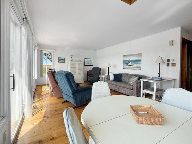 dining room featuring light wood-type flooring