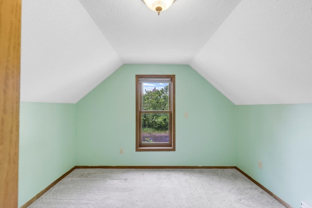 451 Taylor St NE, Minneapolis, MN 55413 - additional living space with carpet, vaulted ceiling, and a textured ceiling