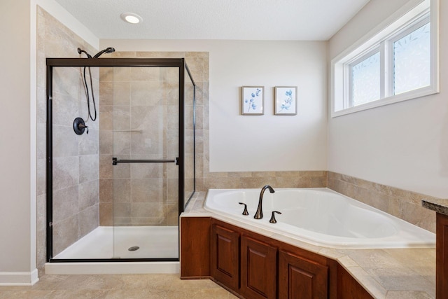 3626 Springwood Ct, Eagan, MN 55123 - bathroom featuring a bath and a stall shower