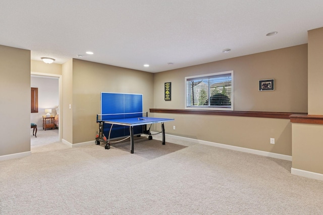 3626 Springwood Ct, Eagan, MN 55123 - game room featuring carpet, recessed lighting, and baseboards