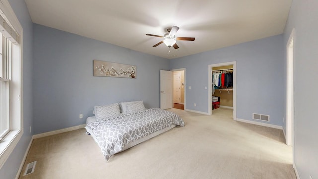 1213 Grey Fox Ave SW, Rochester, MN 55902 - bedroom with light carpet, a walk in closet, a closet, and baseboards