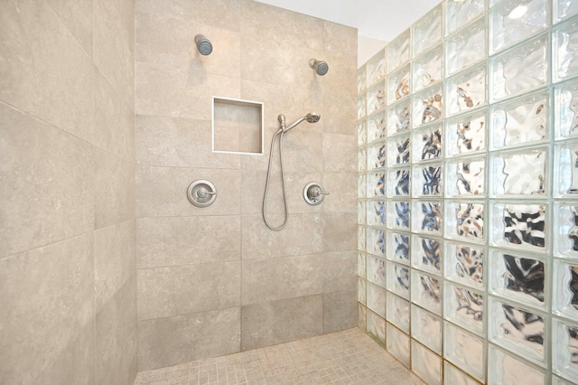 bathroom featuring a walk in shower