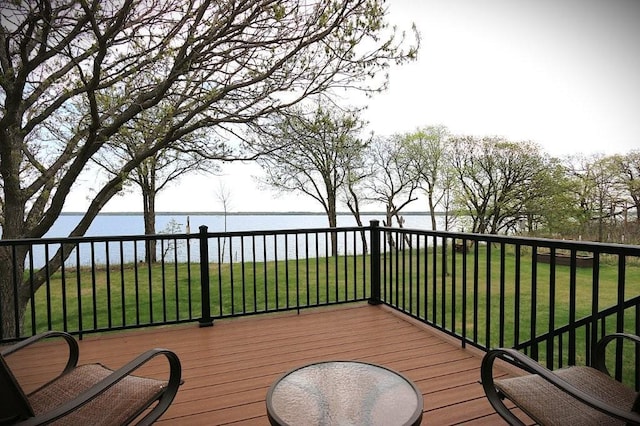 44172 Mosquito Heights Rd, Perham, MN 56573 - deck with a water view