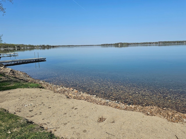 water view featuring a boat dock