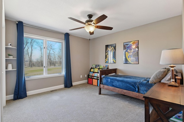 5610 Burl Oaks Ct, Minnetrista, MN 55364 - bedroom featuring carpet flooring, baseboards, and ceiling fan