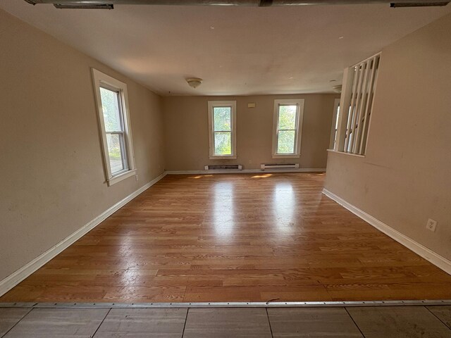 529 Blair Ave, Saint Paul, MN 55103 - empty room with wood finished floors and baseboard heating