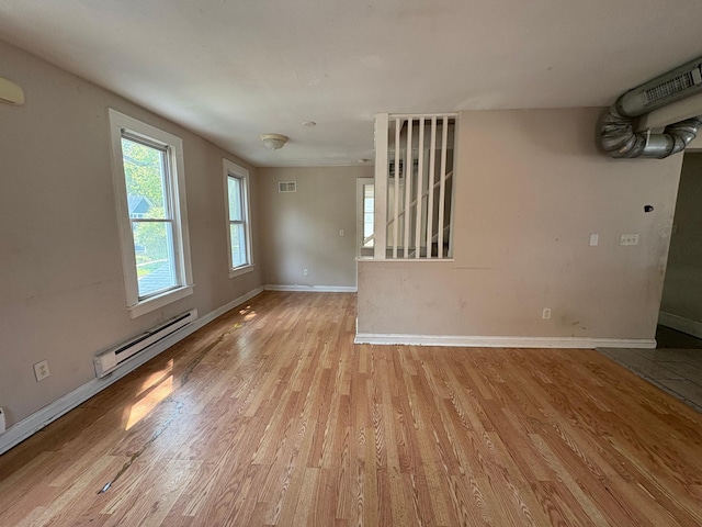529 Blair Ave, Saint Paul, MN 55103 - spare room featuring a baseboard radiator and light wood-type flooring