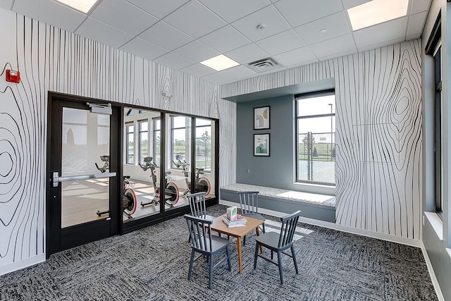interior space featuring visible vents