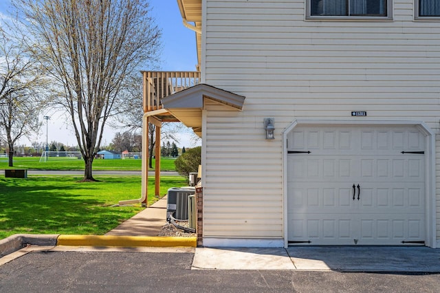 garage featuring central AC