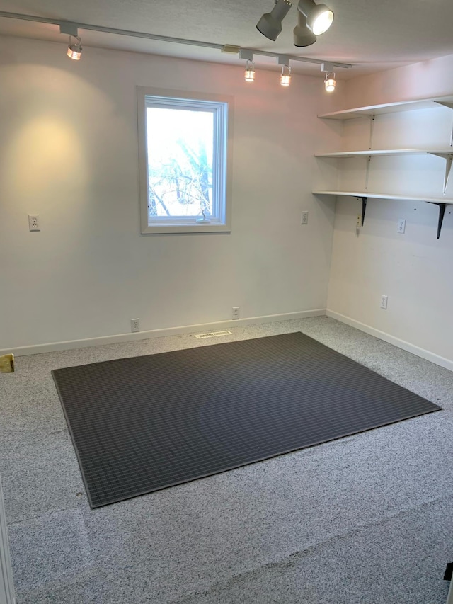 1205 Melvina Rd SW, Alexandria, MN 56308 - spare room with track lighting, carpet flooring, and baseboards