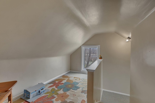 1205 Melvina Rd SW, Alexandria, MN 56308 - bonus room with baseboards, light carpet, and lofted ceiling