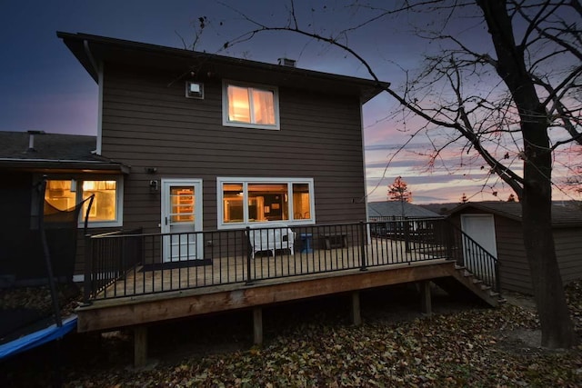 1164 Hawthorn St, Red Wing, MN 55066 - back of property with a wooden deck