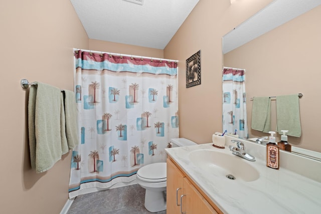 5214 381st Ln, North Branch, MN 55056 - bathroom with vanity, toilet, and a shower with curtain