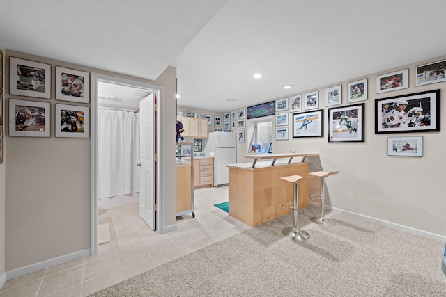 5214 381st Ln, North Branch, MN 55056 - office area featuring baseboards, recessed lighting, and light tile patterned floors