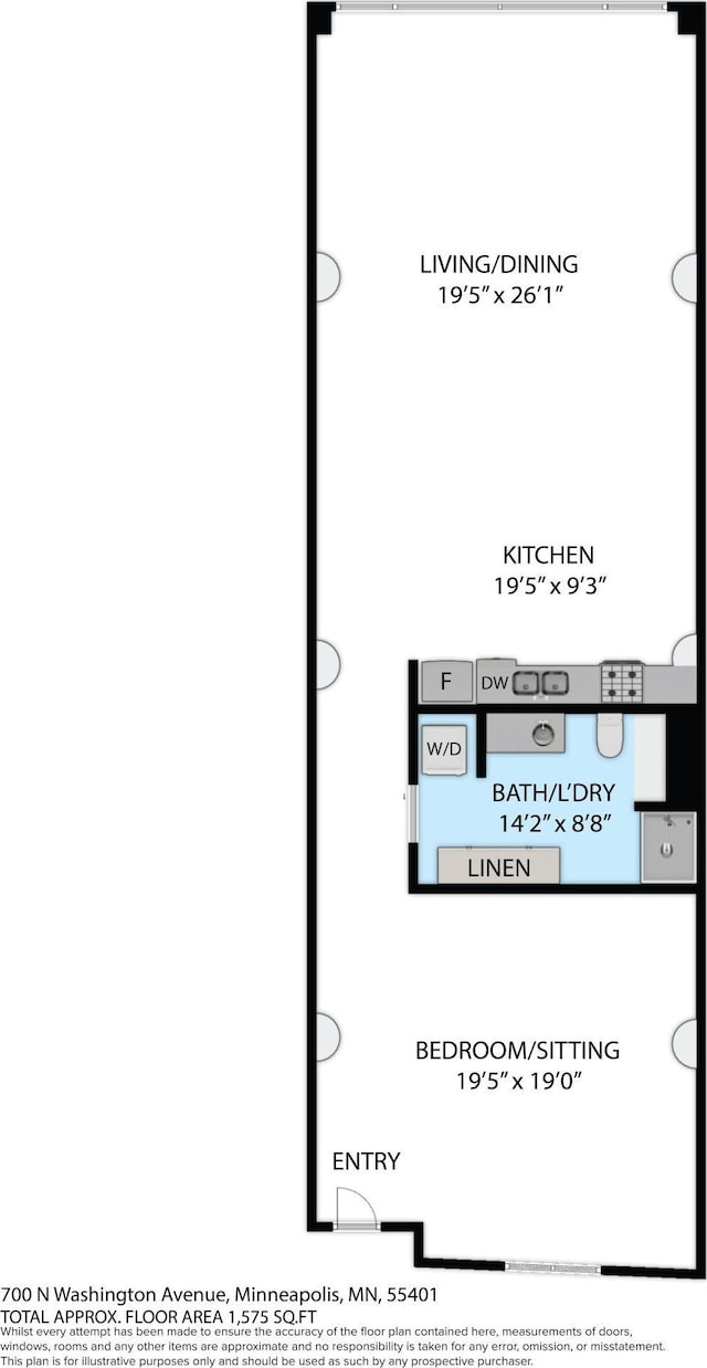 700 Washington Ave N Unit 210, Minneapolis, MN 55401 - view of room layout