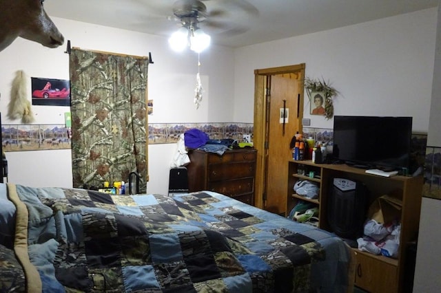 338 40th St, Clear Lake, WI 54005 - bedroom with ceiling fan