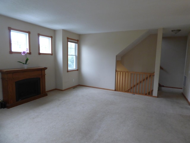 1907 Red Maple Ln, Northfield, MN 55057 - unfurnished living room with carpet and a fireplace