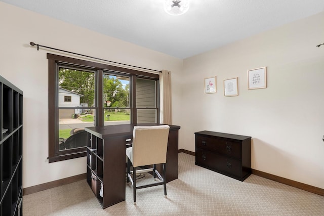 3420 Fairview Ave N, Arden Hills, MN 55112 - office with baseboards and light carpet