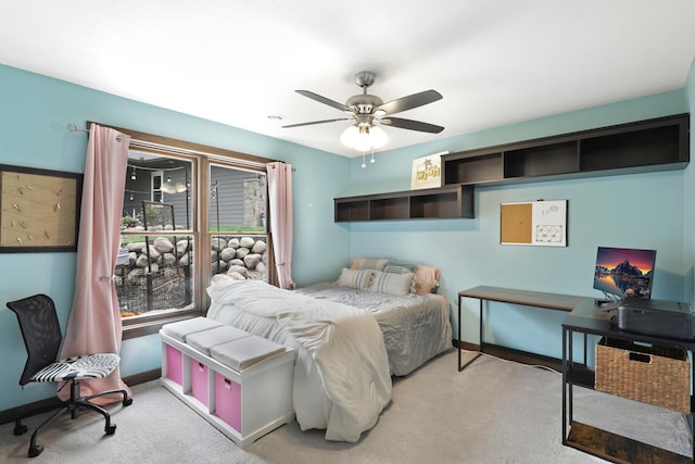 3420 Fairview Ave N, Arden Hills, MN 55112 - bedroom with carpet, ceiling fan, and baseboards