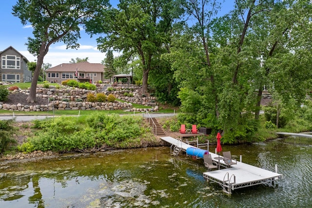 3420 Fairview Ave N, Arden Hills, MN 55112 - dock area with stairway and a water view