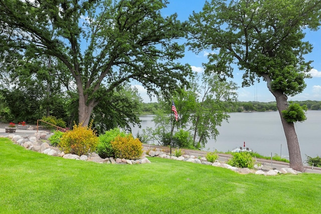3420 Fairview Ave N, Arden Hills, MN 55112 - view of grassy yard with a water view