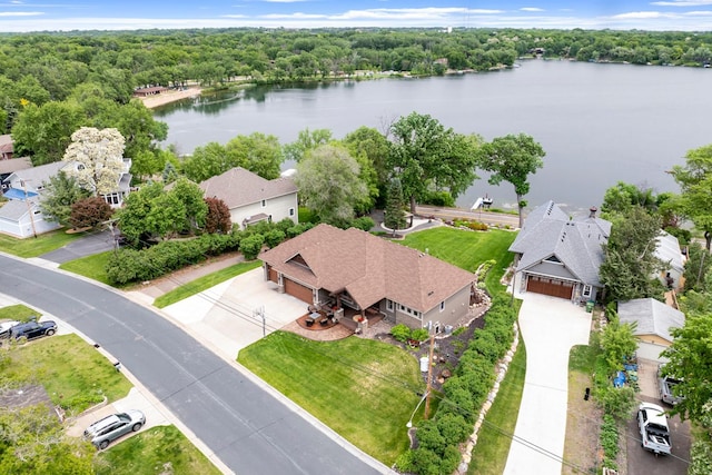 3420 Fairview Ave N, Arden Hills, MN 55112 - aerial view of residential area with a large body of water and a forest