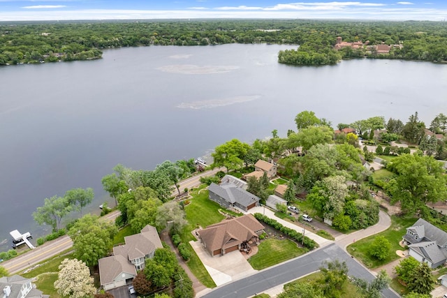 3420 Fairview Ave N, Arden Hills, MN 55112 - aerial view of residential area featuring a large body of water and a forest