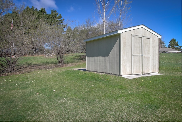 view of shed