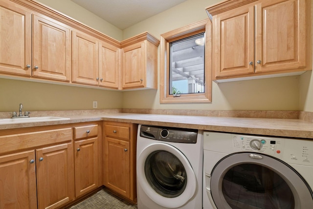 7250 Jubert Ln, Corcoran, MN 55340 - laundry area featuring washing machine and dryer and cabinet space