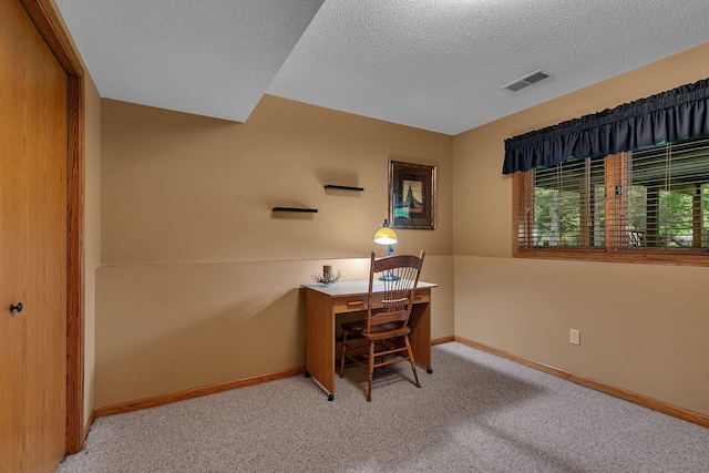 1410 4th Ave N, Sartell, MN 56377 - carpeted home office with a textured ceiling and baseboards