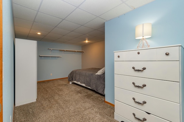 235 Morning View Rd, Sauk Centre, MN 56378 - carpeted bedroom with baseboards and a drop ceiling
