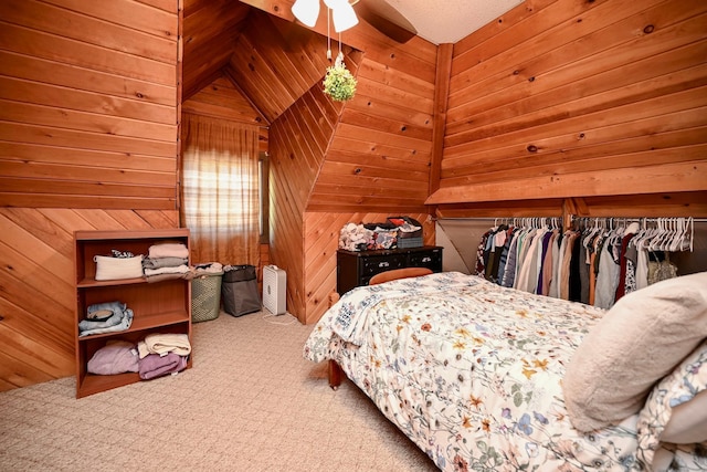 265 Broadway St, Winona, MN 55987 - carpeted bedroom with wood walls