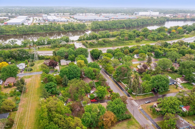 810 57th Ave N, Brooklyn Center, MN 55430 - aerial view of property's location featuring a large body of water and a tree filled landscape