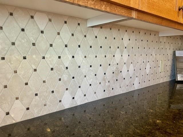 kitchen view of brown cabinets