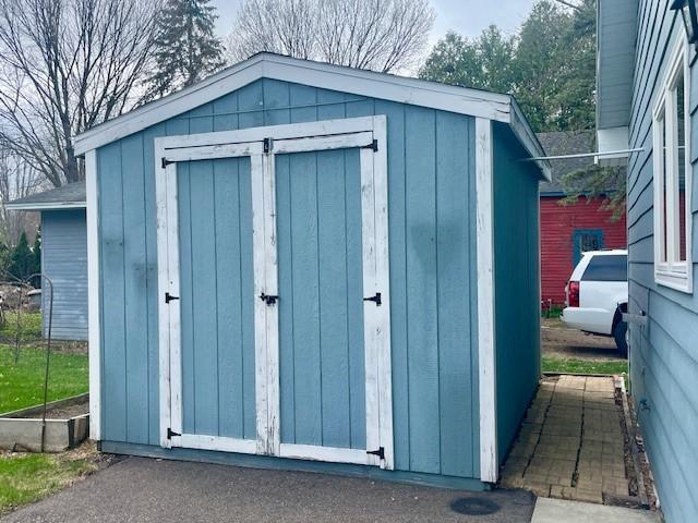 view of shed