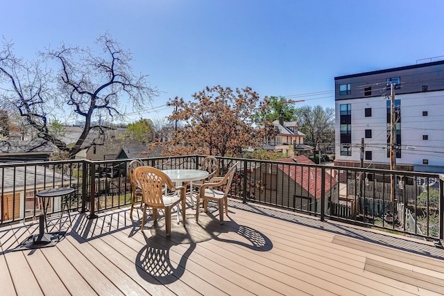 1976 Iglehart Ave, Saint Paul, MN 55104 - wooden terrace with outdoor dining area