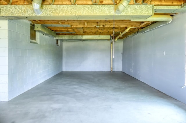 12056 Everton Ave N, Hugo, MN 55110 - unfinished below grade area with concrete block wall