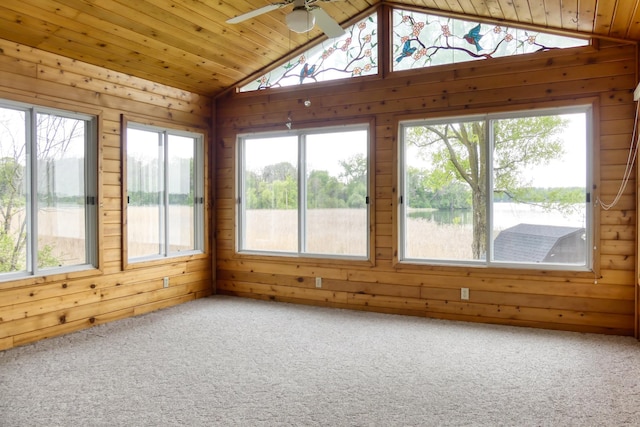 12056 Everton Ave N, Hugo, MN 55110 - unfurnished sunroom featuring lofted ceiling and a water view