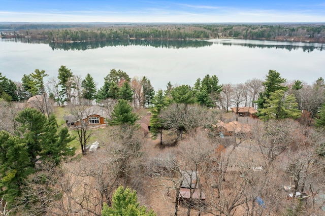 1171 County Rd E, Scott Twp, WI 54801 - aerial view featuring a water view