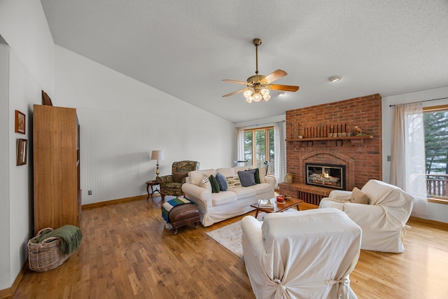 1171 County Rd E, Scott Twp, WI 54801 - living area featuring plenty of natural light, wood finished floors, and vaulted ceiling