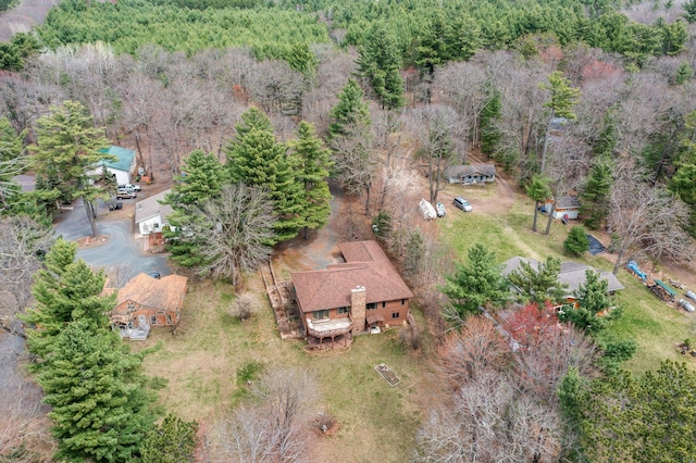1171 County Rd E, Scott Twp, WI 54801 - drone / aerial view featuring a forest view
