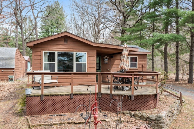 1171 County Rd E, Scott Twp, WI 54801 - rear view of property with a deck