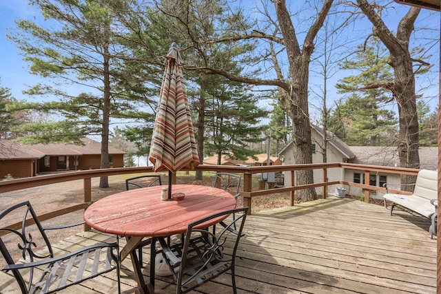 1171 County Rd E, Scott Twp, WI 54801 - deck with outdoor dining space