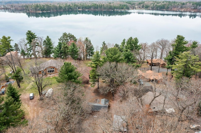 1171 County Rd E, Scott Twp, WI 54801 - drone / aerial view with a water view